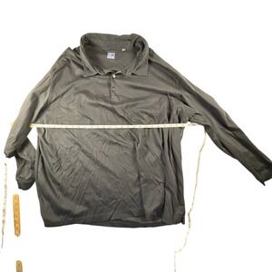 Westport No Tuck Polo Shirt Mens 4XB Black Good Long Sleeve Cotton Solid